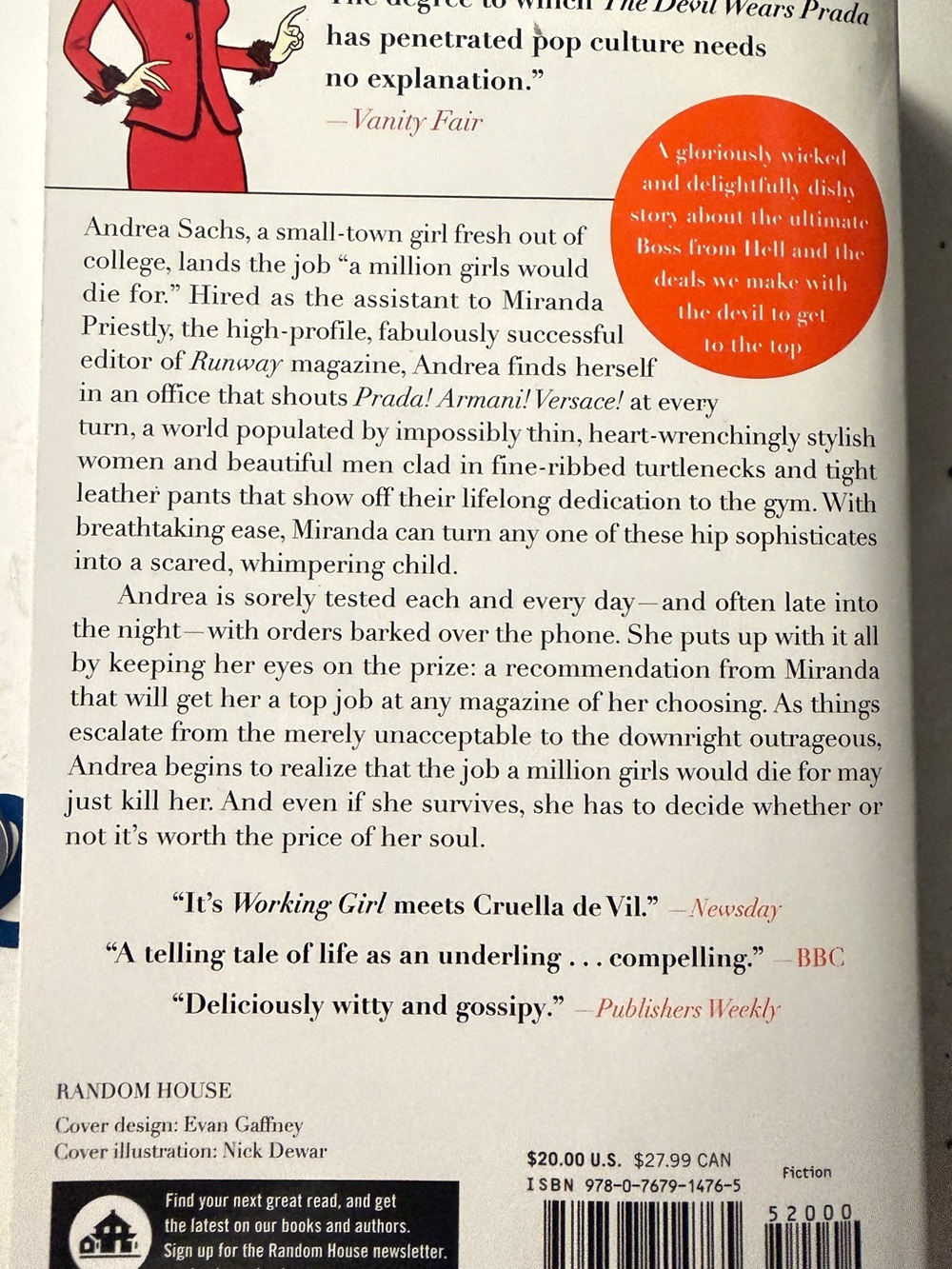 THE DEVIL WEARS PRADA soft cover book - Picture 2 of 2